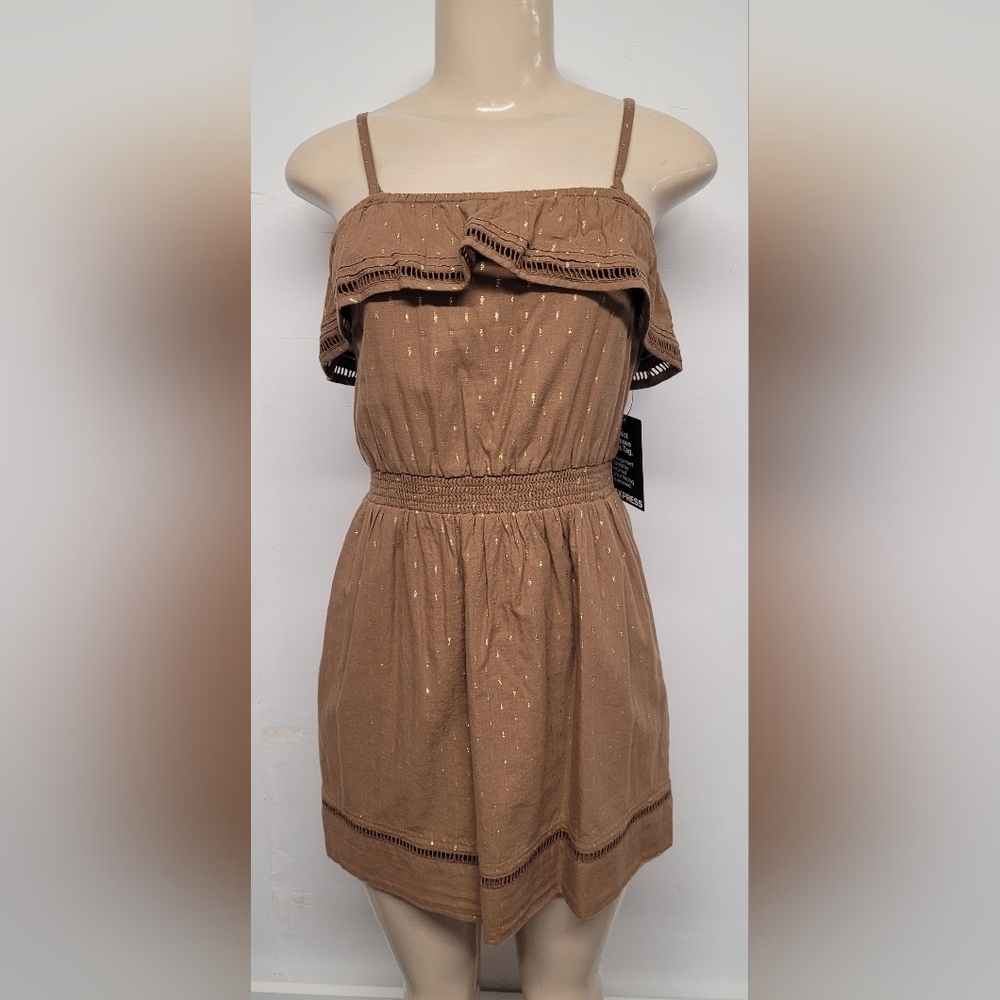 Express Cotton / Metallic Sundress XS New